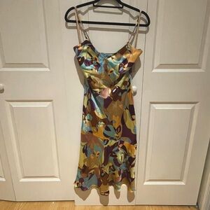 Y2K express silk cocktail dress